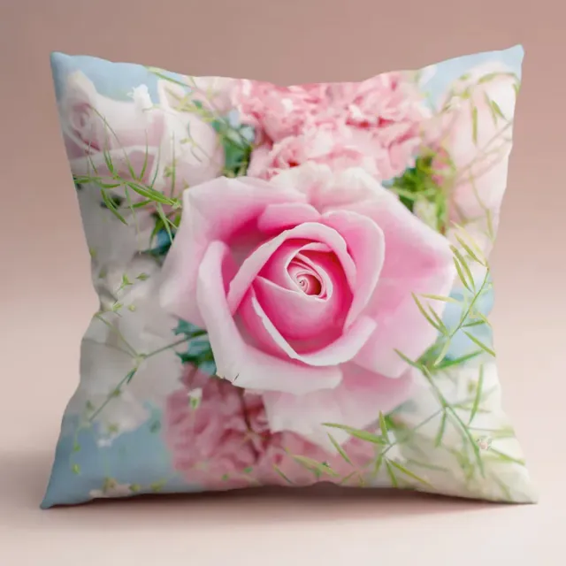 Gentle pillowcase with flower motif 45 x 45 cm