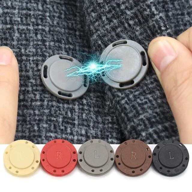 Practical magnetic studs for jacket and other clothing in different colour options Dion