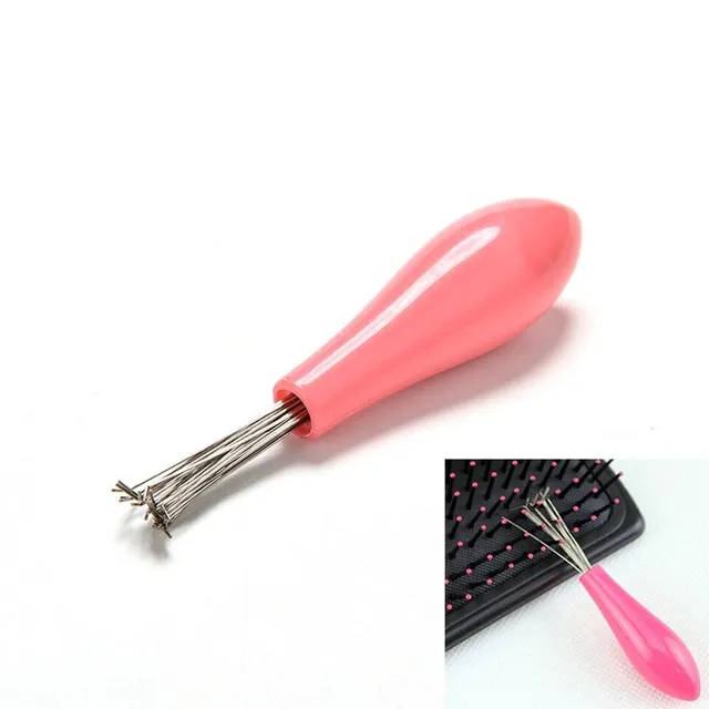 Auxiliary hairbrush cleaner