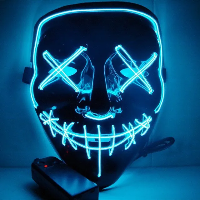 Mască luminată cu LED-uri - 8 culori