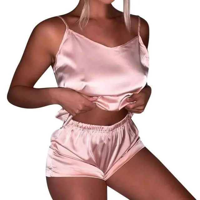 Ladies sexy satin pyjamas