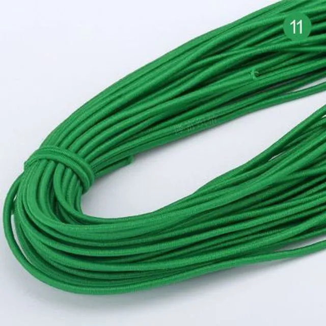 Elastic rubber in various colours - width 2 mm