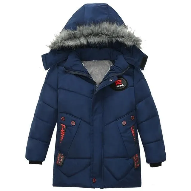 Dětská dlouhá zimní bunda r-navy-blue 2t
