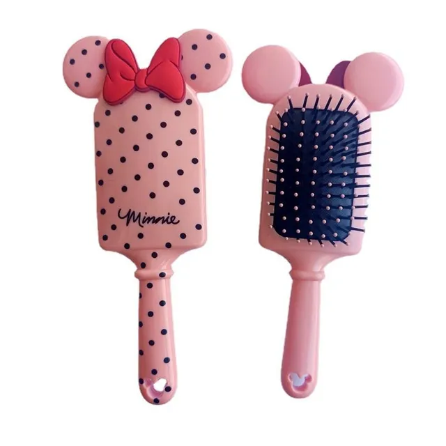 Perie de lux pentru păr, cu un design stilat și larg, cu motivul îndrăgit Disney Minnie și Stitch Bernice