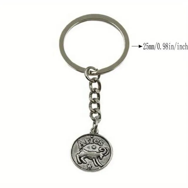 Keychain with 12 zodiac signs - Cancer, Beran, Lion, Weight, Virgin, Gemini