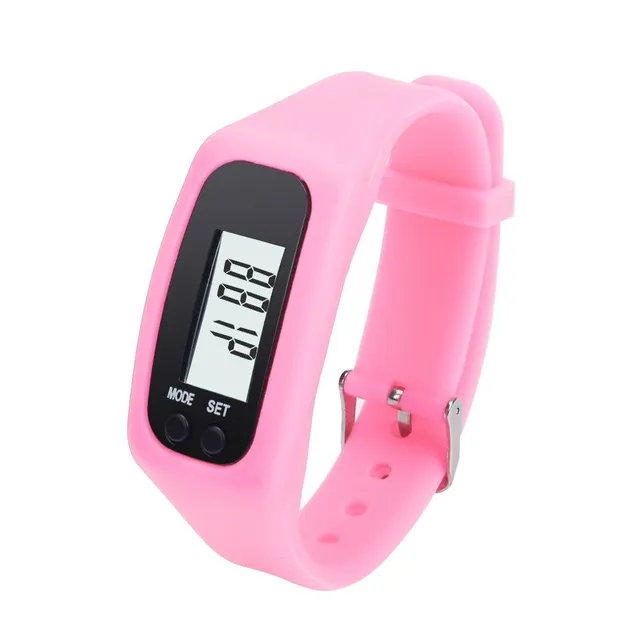 A pedometer like a watch on a hand