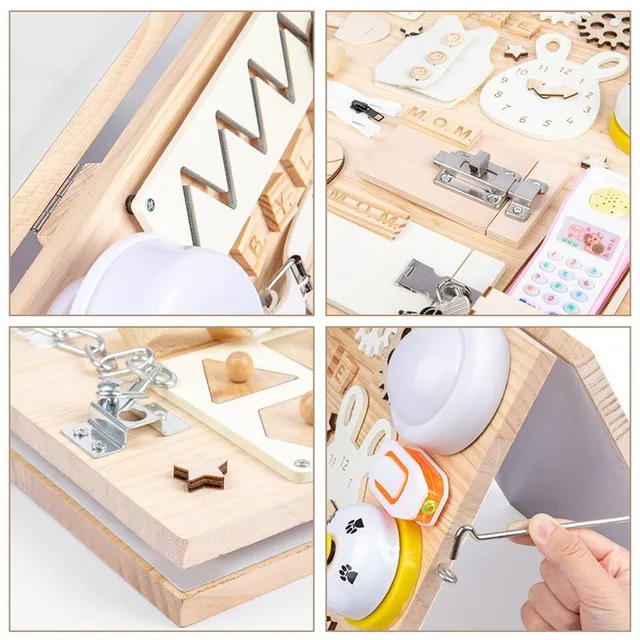 Drewniana zabawka podróżna Montessori