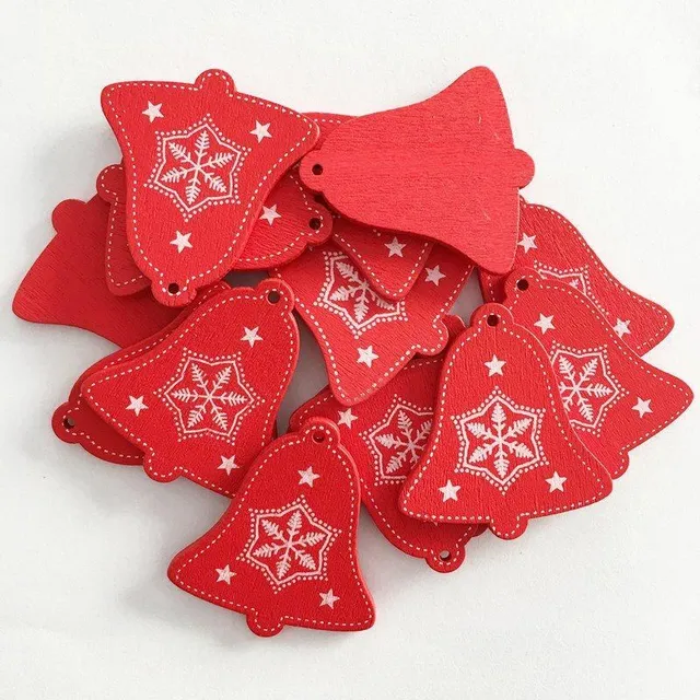 Wooden Christmas Ornaments 10pcs