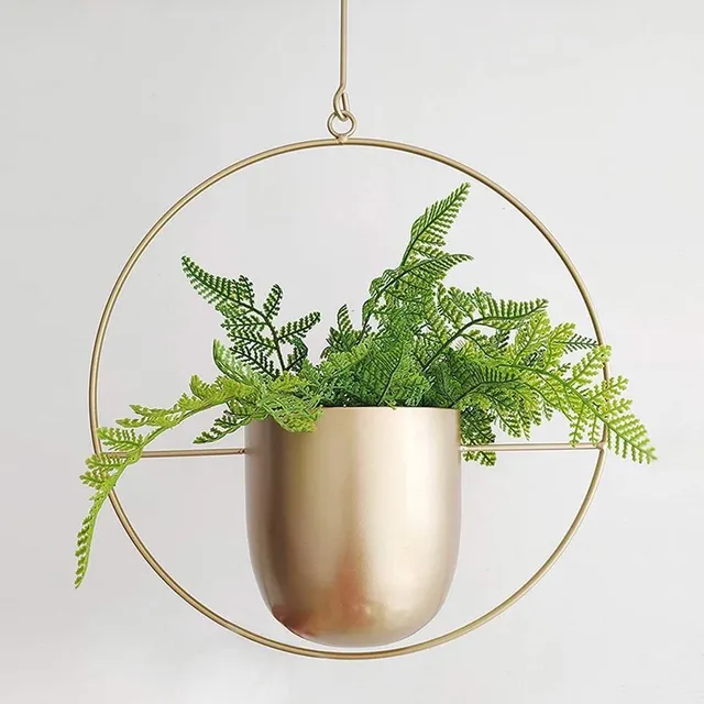 Halo metal hanging planter