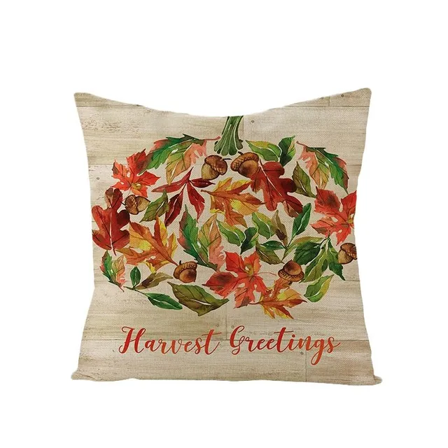 Decorative pillowcase with autumn harvest printing