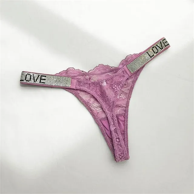 Women's sexy thong with Love Secret inscription