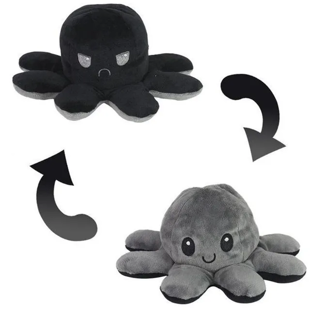 Obojstranná plyšová chobotnica s meniacim sa výrazom
