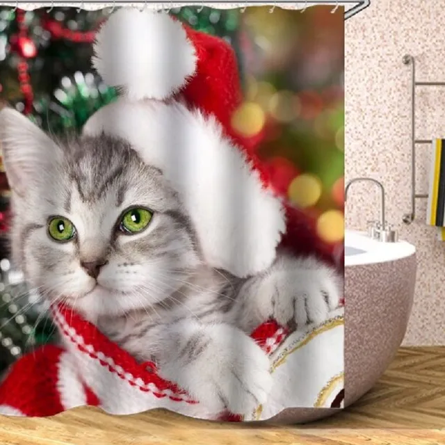 Christmas shower curtain C52