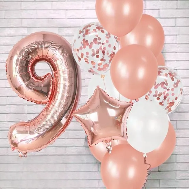 Party balloon set in multiple colours, birthday and anniversary balloons