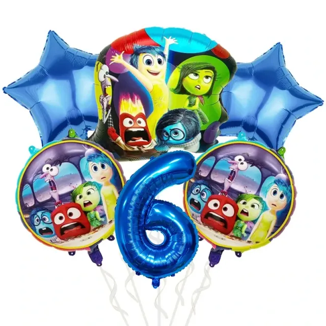 Décorations de fête d'anniversaire pour enfants et vaisselle jetable sur le thème du film d'animation préféré Vice-Versa 2 - Inside Out 2