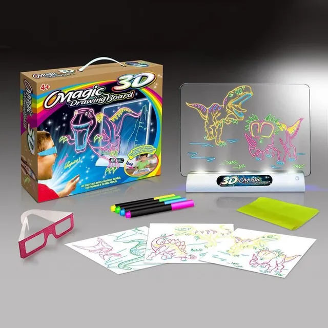 3D Pisanie Drawing Pad Magic Drawing Pad z LED Pisanie Board Oświetlona