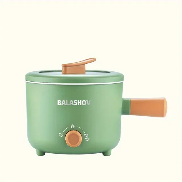 Electric mini pot 1.6 l with steam grid, non-sticky surface and temperature regulation - ideal for shoulders, pasta, steak and hot pot