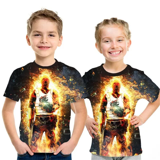 Baby T-shirt with cool 3D printing Call of Duty