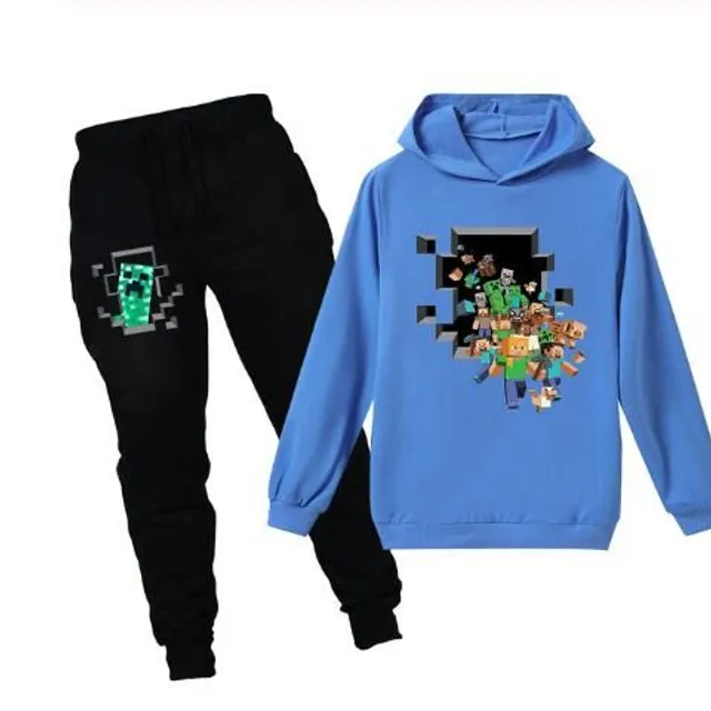 Children's comfortable tracksuit with Minecraft theme