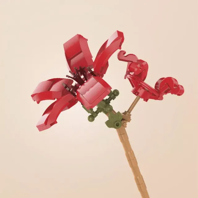 Originální květina k valentýnu ze stavebnice