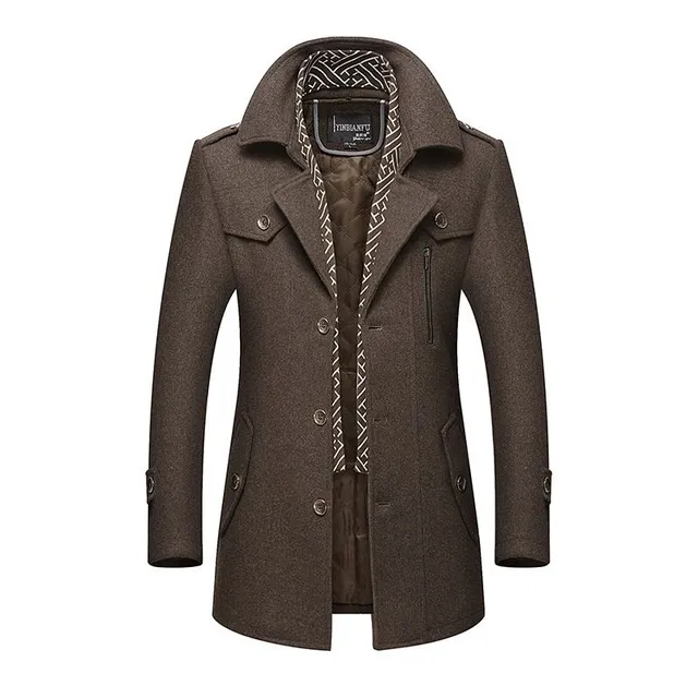 Manteau d'hiver en laine pour homme