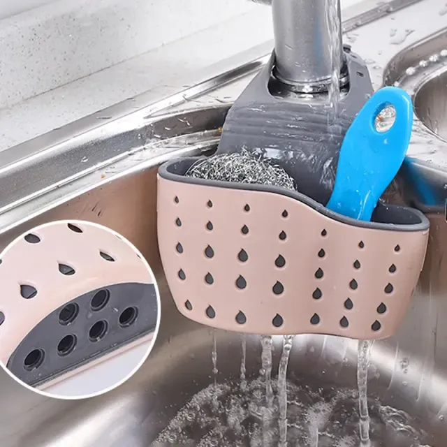 Holder for kitchen sink for sponge and wire - different colors