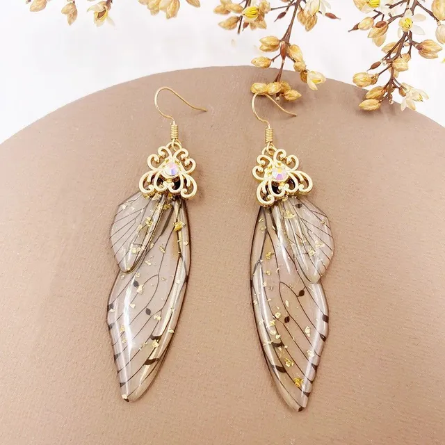 Women's dangle earrings wings Jeanice