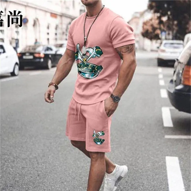 Men's summer clothing set - shorts and t-shirt