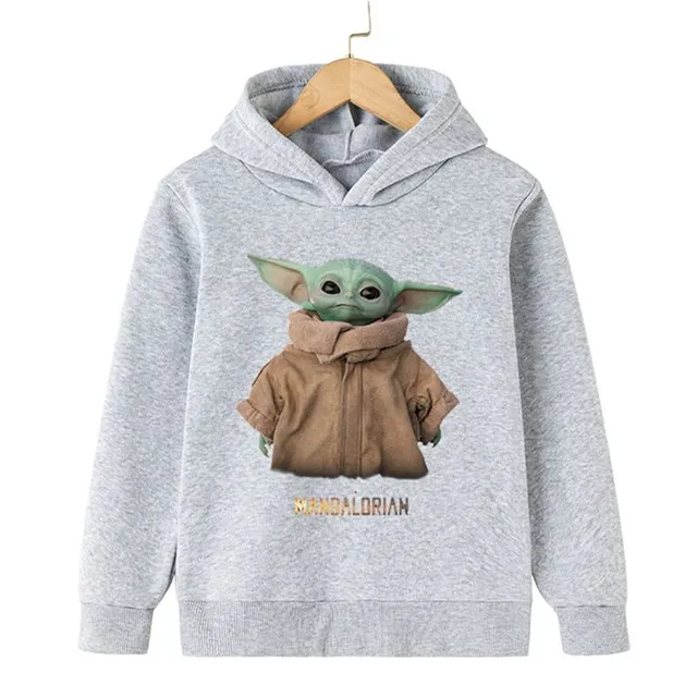 Detská trendy klokanka mikina Baby Yoda