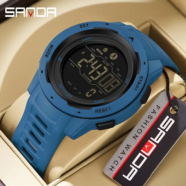 Sando child sports watch with pedometer, calorie recording, waterproof and modern