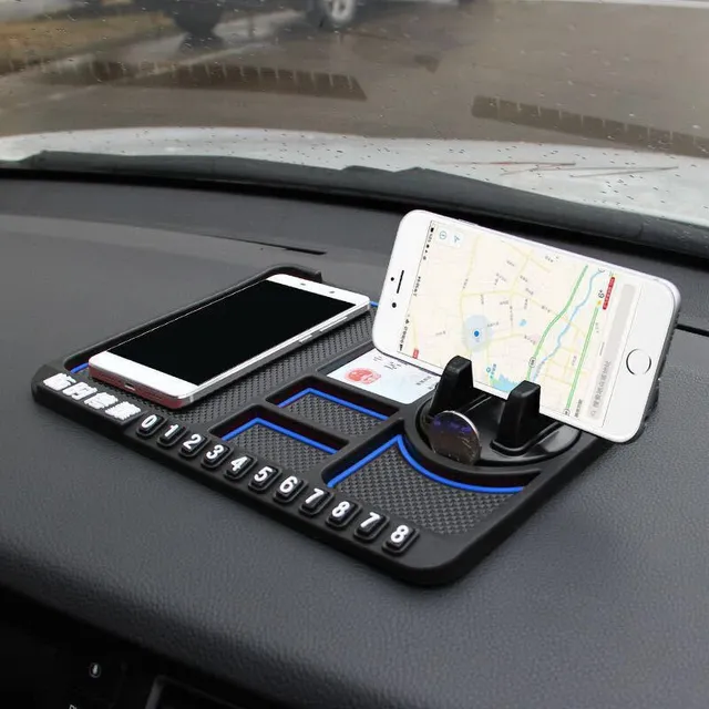 Multifunctional non-slip car phone holder blue