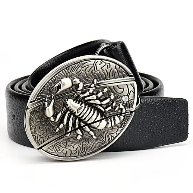 Men's belt with buckle