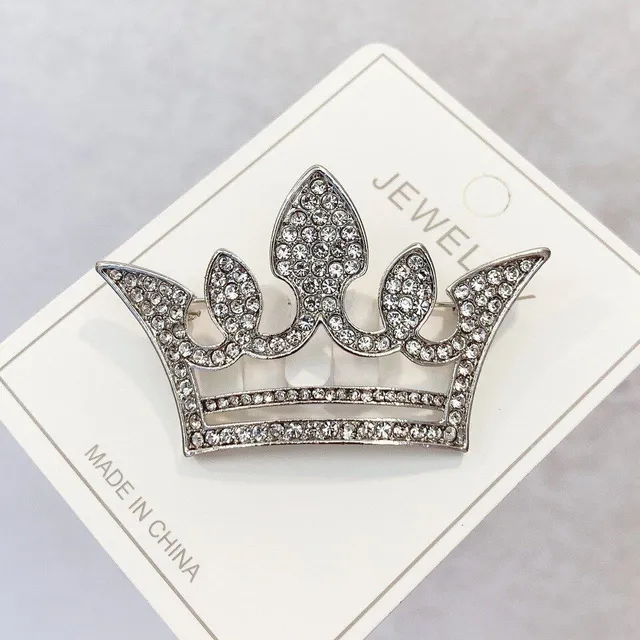 Beautiful luxury brooches in the shape of a crown