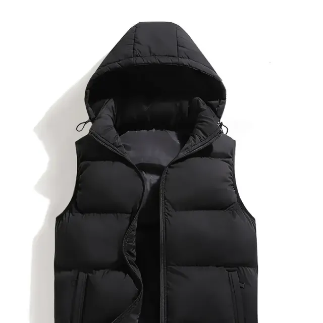 Gilet Puffer pour homme avec capuche pour l'automne et l'hiver