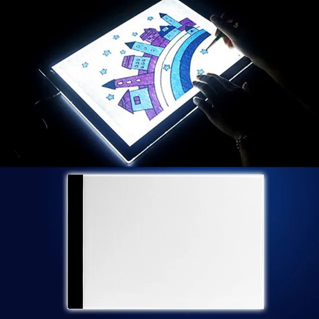 Illuminated LED drawing mat with clip