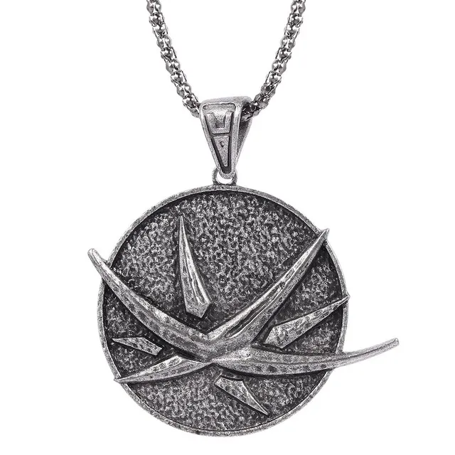 Collier unisexe avec pendentif Geralt