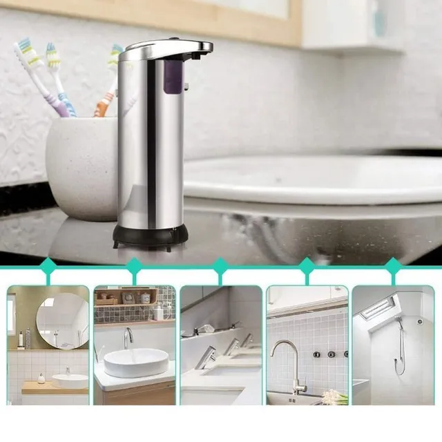 Contactless soap dispenser with sensor