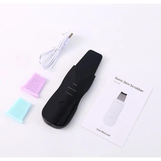 Ultrasonic skin cleansing spatulas