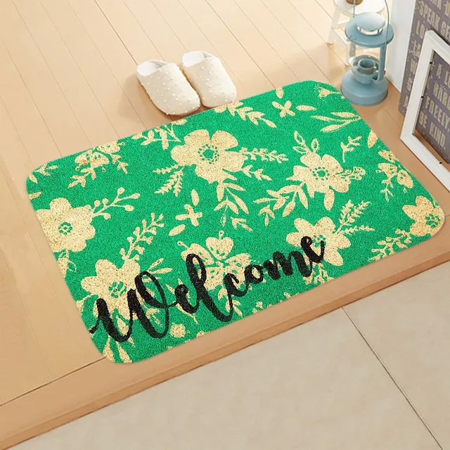 Beautiful doormat in front of the door