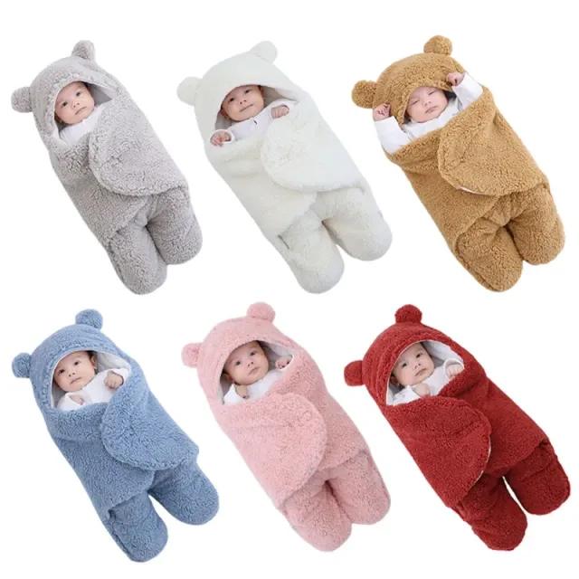 Sac de dormit ultra-moale din fleece pentru nou-născuți