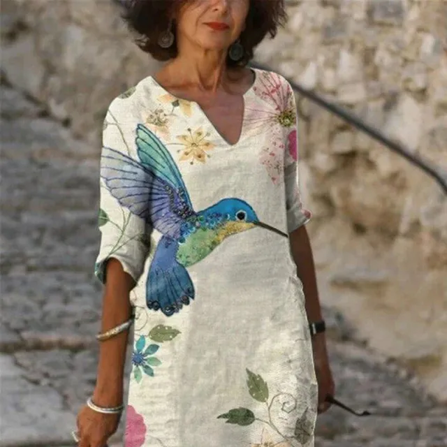 Women's dresses with hummingbird