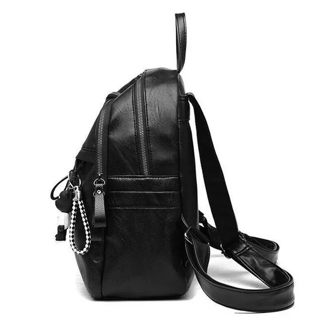 Ladies fashion backpack with decorative pendant