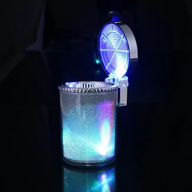 Fashionable LED car ashtray