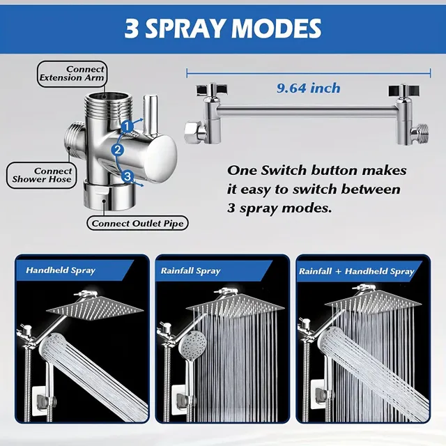 Improve Your Bathroom Use this Stylish Shower Sets 10 A 8 From Stainless Steel!