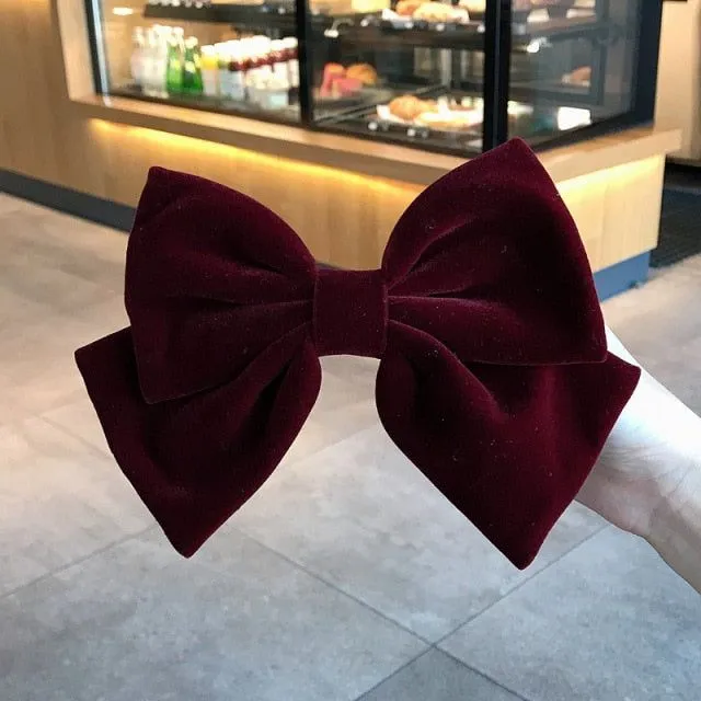 Big velvet bow for hair