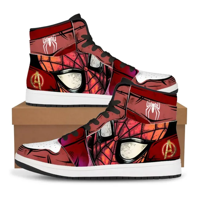 Stylish unisex ankle boots with motifs of popular superheroes