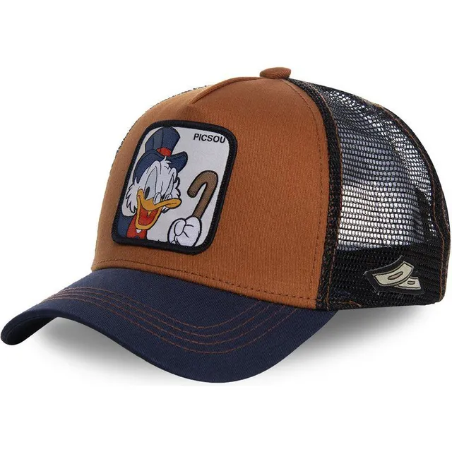 Unisex baseball cap with motifs of animated characters PISCOU