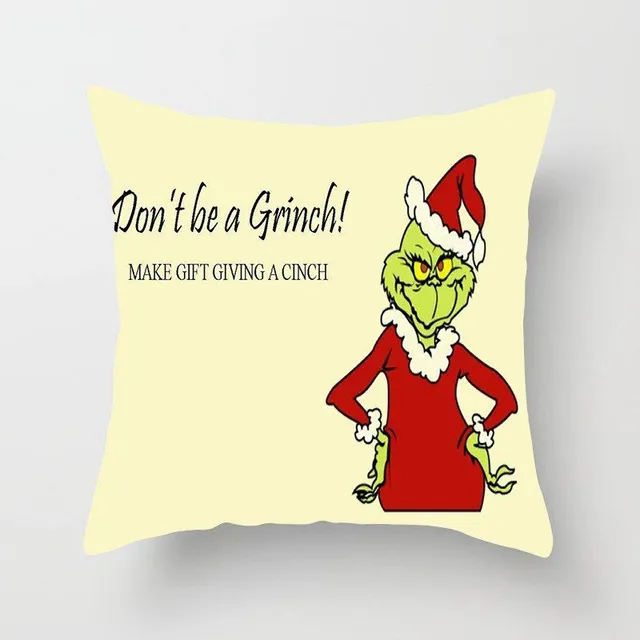 Husă practică de pernă de Crăciun cu design Grinch