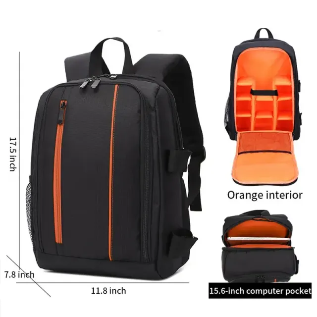 Rucsac impermeabil pentru fotografi: DSLR/Laptop - Geantă outdoor cu compartimente glisante pentru Canon/Nikon/Sony/Fuji