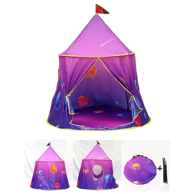 Folding children's tent in rainbow design